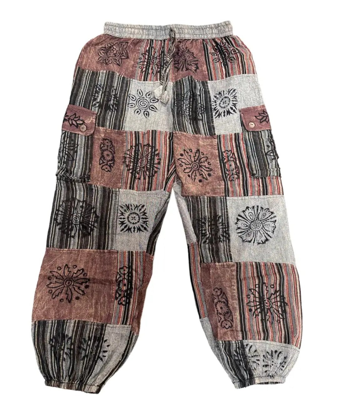 Duality Flower Stonewash Patch Yoga Pants